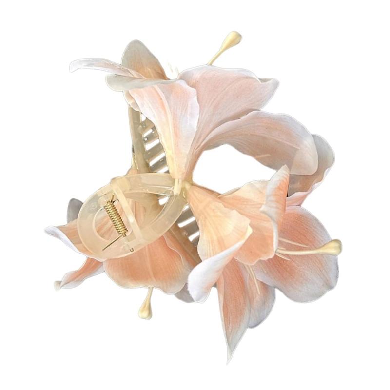 Practical Plastic Floral Hair Claw Clip Offering Stylish And Secure Grip Fashion Hair Accessory For Fashion Ladies