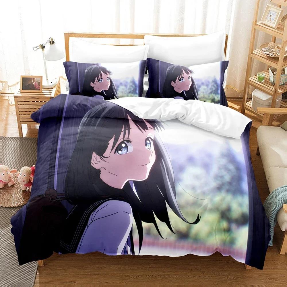 Comforter 3D Printed Akebis Sailor Uniform Bedding Set Anime Double Twin Full Queen King Adult Kids Bedclothes