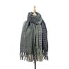 Winter Color Blocked Scarf women's Imitation Cashmere Fashion Versatile Shawl Warm Thicken Lengthened Tassel Scarf 4w975