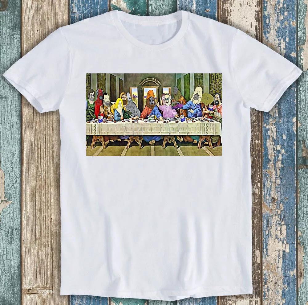 

Иисус Тайная Вечеря Браунтауна Майк Большой Лез Смешной Подарок Футболка M1496 4XL