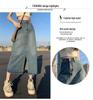 Women's High Waist Denim A-Line Skirt - Retro Loose Mid-Length for Autumn 2024