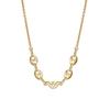 Emporio Armani Double Hole Ring Buckle Eagle Logo Necklace Women necklace Gold EGS3058710