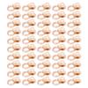 50 Sets Monk Rivet with Pull Rings High Gloss Copper Material 13x12mm Round Head Rivets for DIY Clothing Bags Shoes Gold