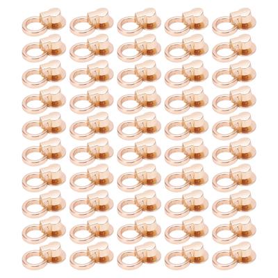 50 Sets Monk Rivet with Pull Rings High Gloss Copper Material 13x12mm Round Head Rivets for DIY Clothing Bags Shoes Gold
