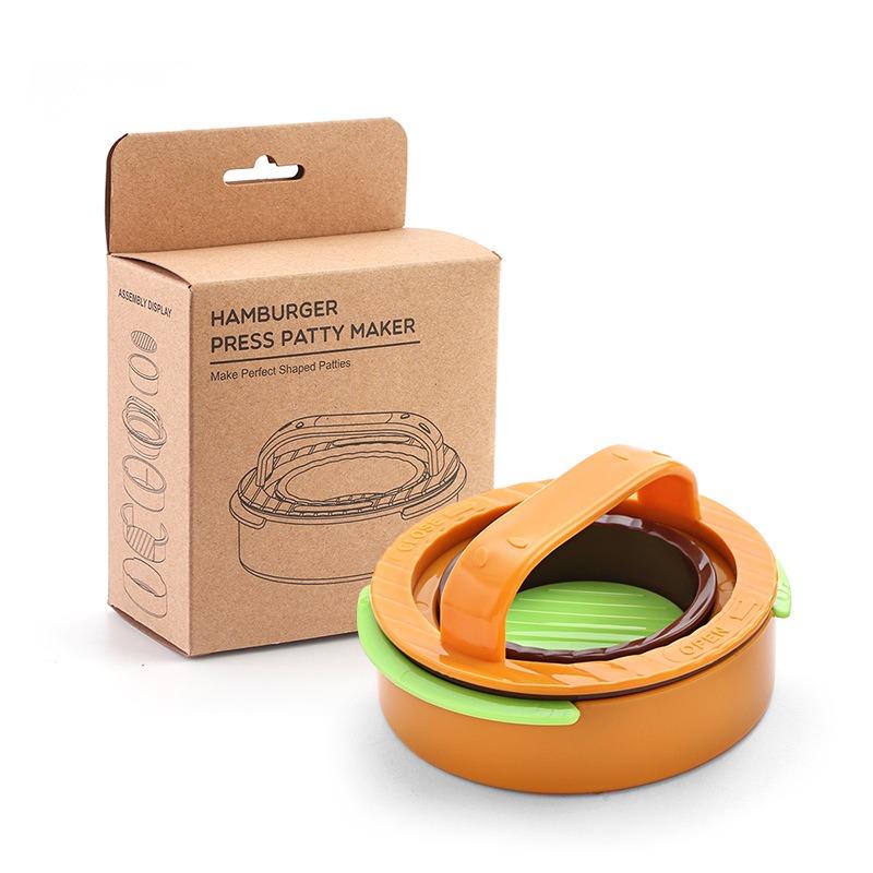Rundes Hamburger-Pattie-Maker-Press-Set, Antihaft-Küchenwerkzeug für perfekte Burger-Fleischpresse und Pattie-Former