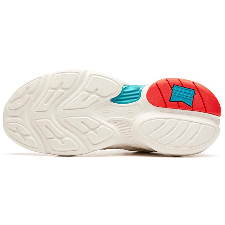 Anta All Over Victory Mesh, Textile Cushioning Slip Resistant Lightweight Low Top Chunky Sneakers Men's White Blue 112018882-8