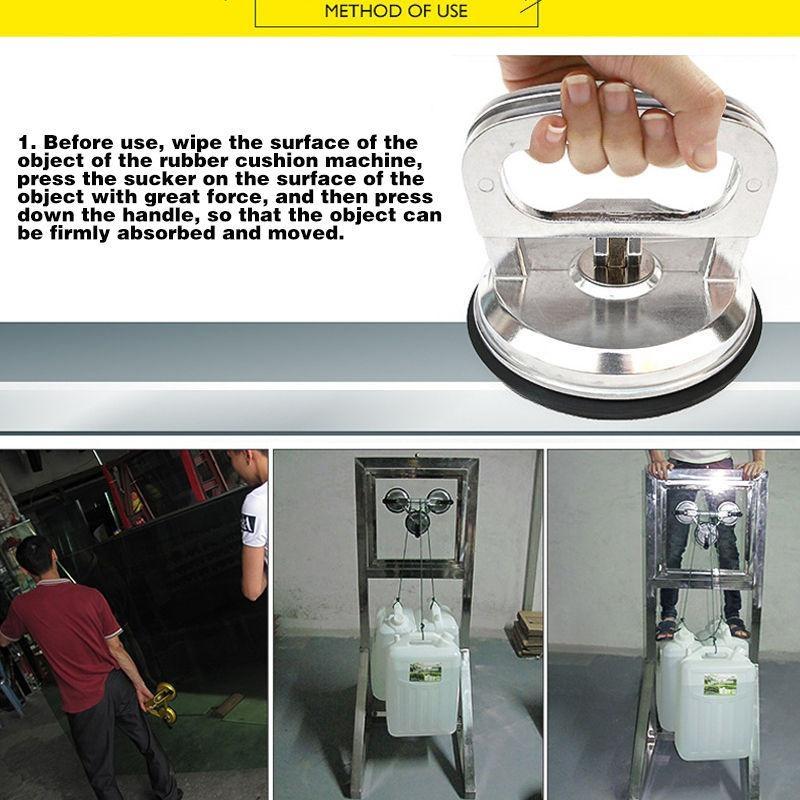Aluminum Alloy Suction Cup for Glass Floor Tile Brick Suction Cup Puller Handle Lifter Panel Carrier Heavy Duty Glass Lifting