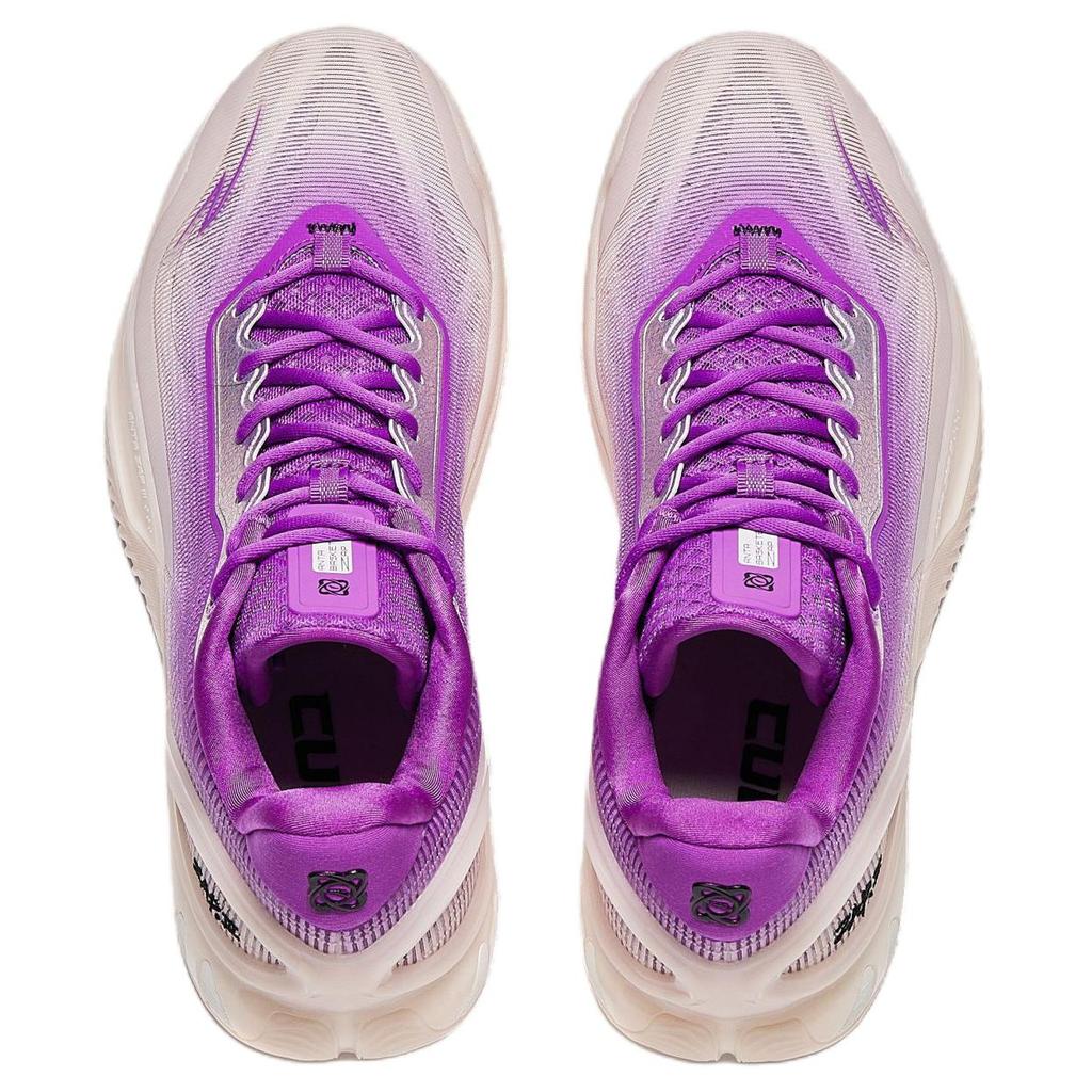 Anta Shunxi 3 Purple Cloud A-Shock Pro Ltr Liquid Rubber Professional Basketball Shoes Men Sneakers White 912531110Q-2