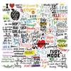 50 Inspirational English Slogans Graffiti Stickers Decorate Suitcases Without Leaving Glue and Waterproof