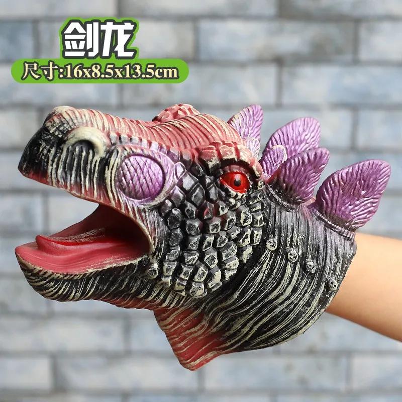 Dino Hand Puppet Soft Role Play Toy Early Development Activity Toy Animal Hand Puppet Toy for Boys Kids Girls Birthday Gifts