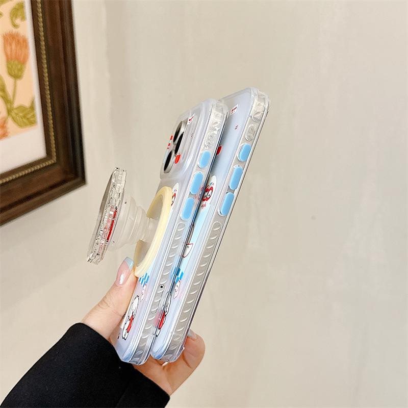 Red Apple Dog Magnetic Stickers for iPhone 17/16 Pro Max/15 Pro Case