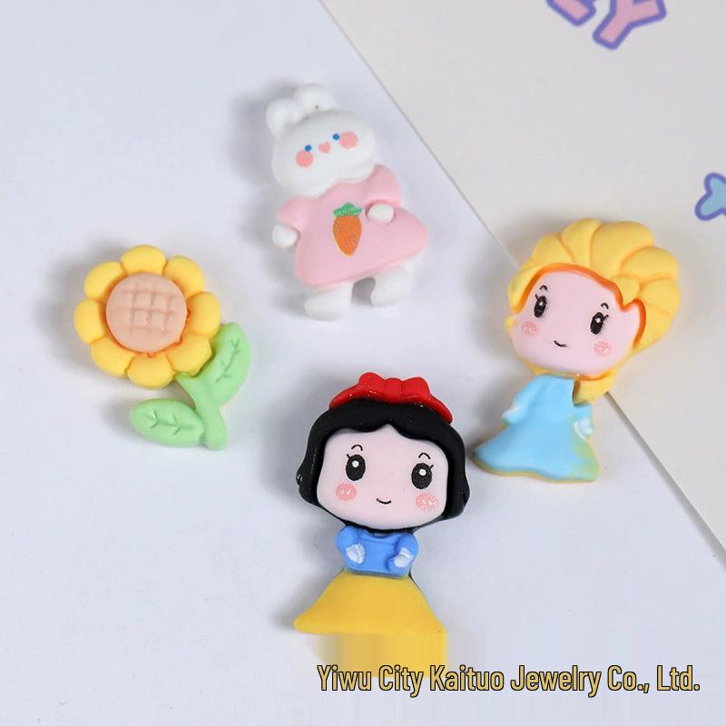 Trendy Cute Princess DIY Resin Charms for Phone Cases, Crocs, and Hair Clips смешанная партия