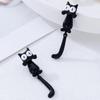 Charming Black Cat Cartoon Earrings - Unique Design & Fun Women’s Fashion Accessories