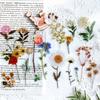 40pcs PET Transparent Flowers Stickers DIY Deco Scrapbooking Junk Journal Plants Flowers Sticker Stationery Supplies