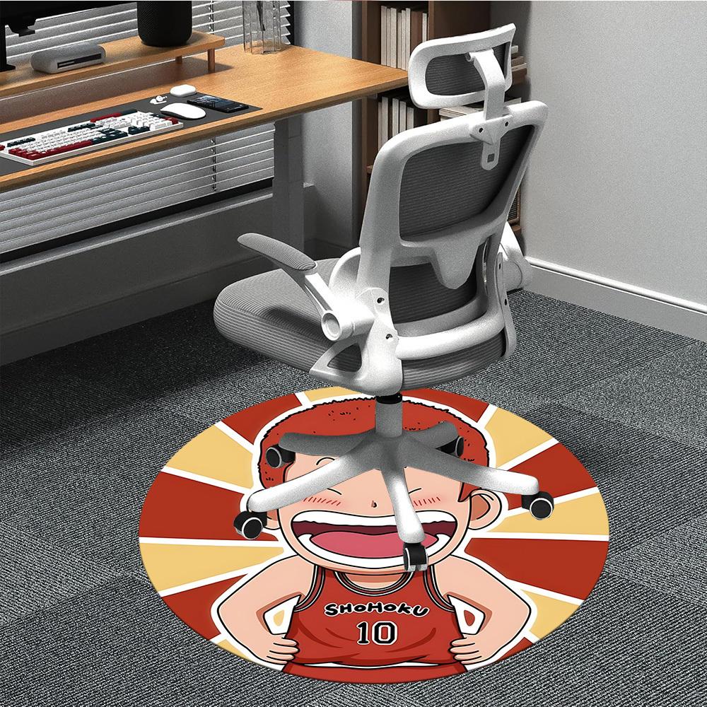 

1pc SHOHOKU 10 Chair Carpet for Office Non-Slip, Soft & Comfortable, Carpet for Office, Gaming, Lightweight Round Floor Mat yy251021046 80cm by 80cm