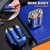 Double Head Electric Shaver Type-C Charging Men's Beard Trimmer Face Hair Remover Tool  Travel Use