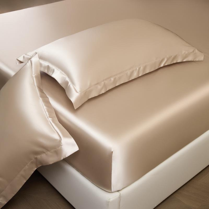 Lenzuolo con angoli in Pura Seta di Gelso Pesante 30 Momme, Copriletto Singolo e Protezione Materasso in Tencel