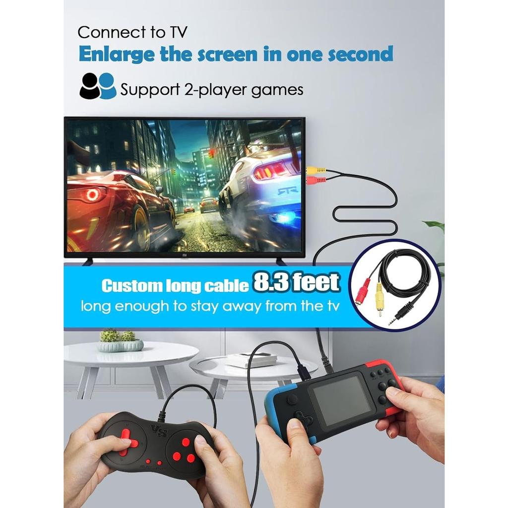 X7 Plus X12 Handheld Game Console, Retro Game Console with 666 Classic Games, 3.0'' Color Display, Rechargeable Battery, Support for 2 Players & TV,