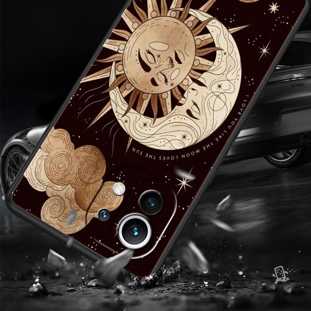 Phone Case Cover for Xiaomi Mi 17 15 14 13 12 11 Ultra 15T 14T 13T 12T 11T Pro Lite 5G Soft TPU Capas Funny Sun Moon Face Fundas