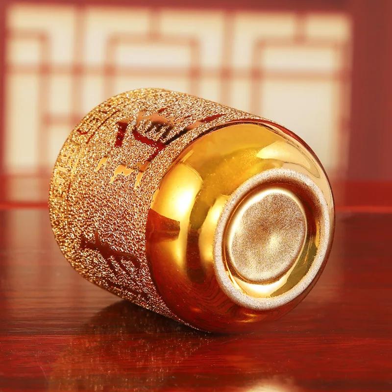 

Sand Gold Ceramic Holy Water Cup/Household Offerings To The Goddess of Wealth Avalokitesvara Water Cup Buddha Table Decoration