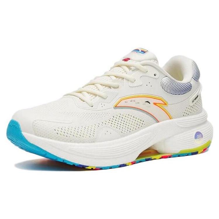 Anta Running Collection Running Shoes Men's Low Top White/Yellow/Sky Blue 112245586-3