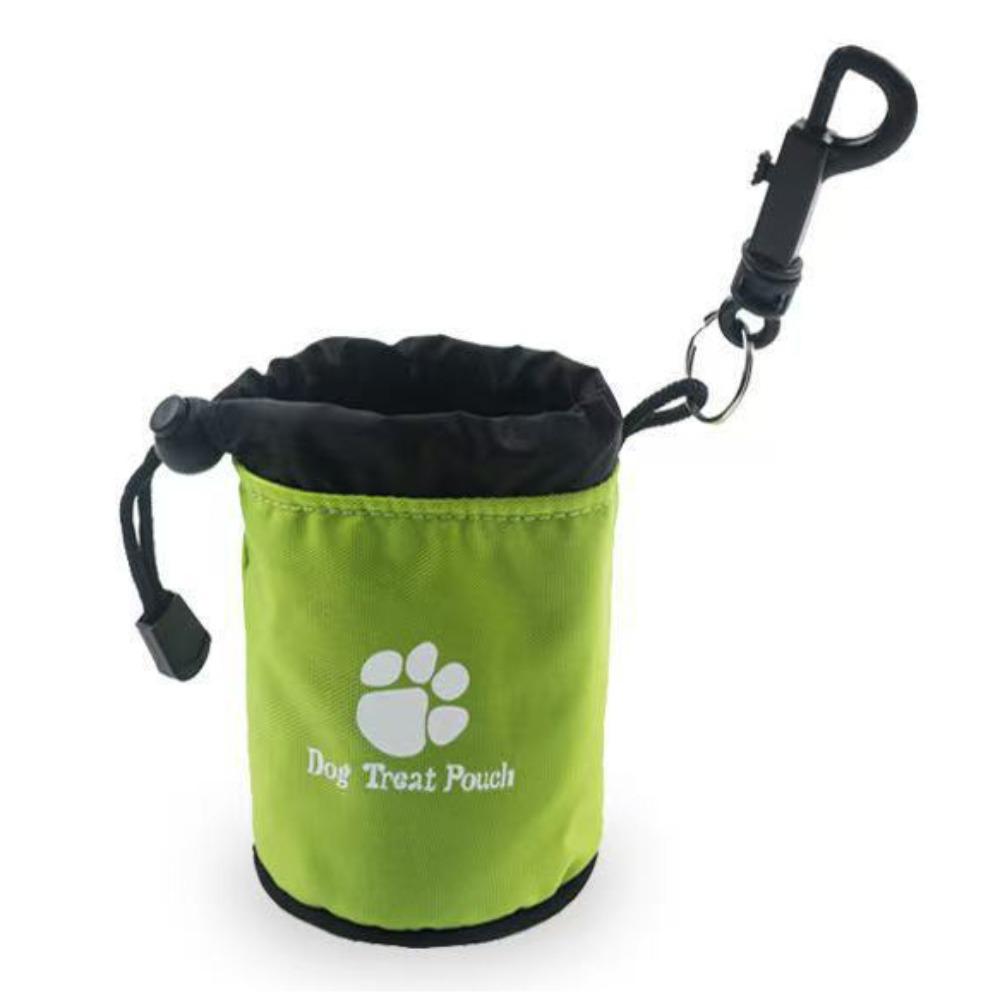 

Drawstring Pet Snack Pouch Portable Dog Treat Bag Dog Food Storage Bag Dog Training Accessories зелений