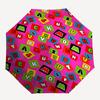 1pc Colorful Alphabet Pattern Umbrella with Plastic Handle,Compact & Stylish,Cartoon Pattern,Outdoor UmbrellaPT551