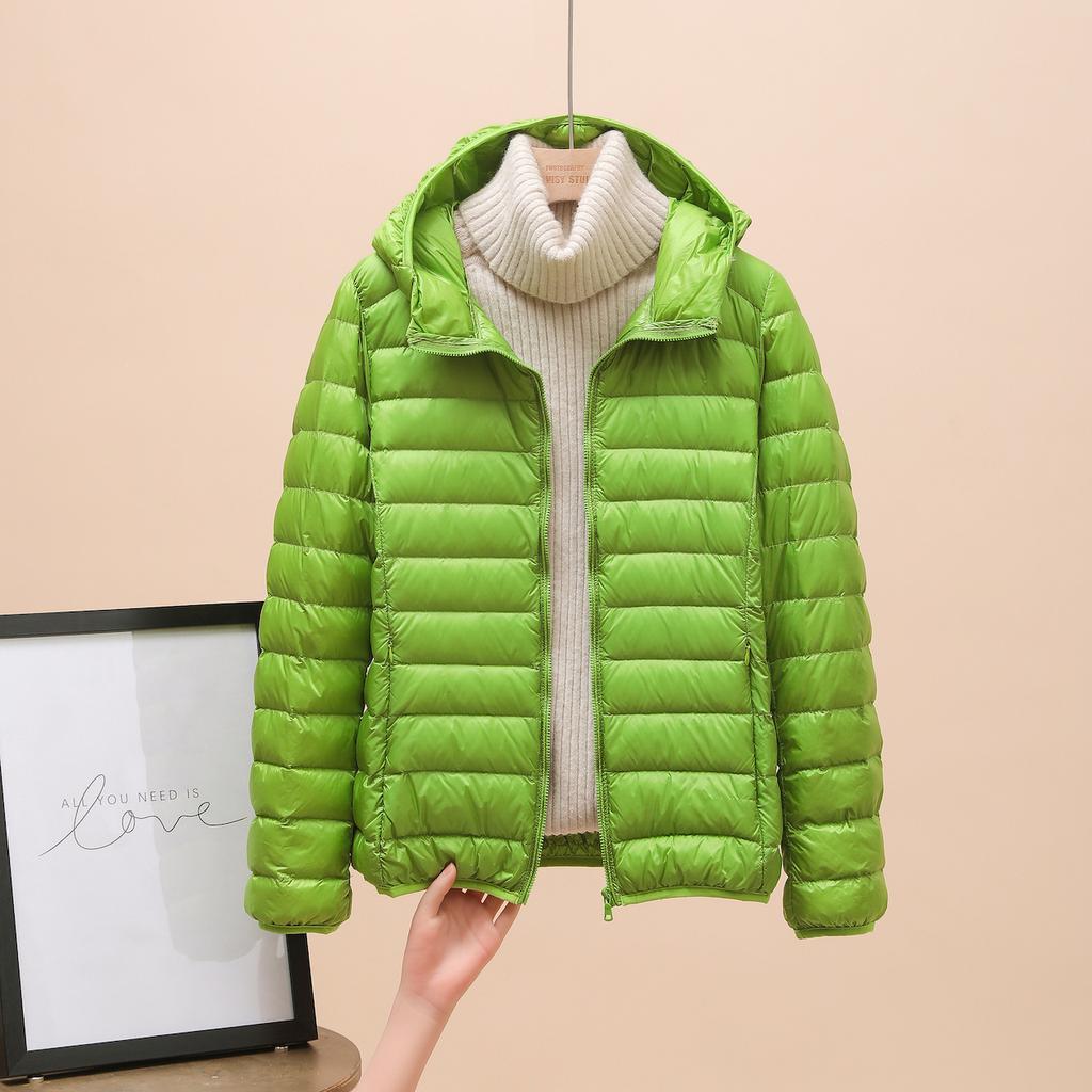 Down Jacket for Women, New Short Style, Light, Thick, Warm and Slim Korean Style White Duck Down Fashion Jacket