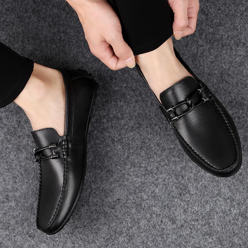 Mode Luxus Weiche Ballerinas Echtes Leder Schuhe Herren Runde Zehe Mokassin Slipper Mann Freizeitschuhe Mode Qualität Schuhe Designer Schuhe