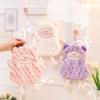 1PC Hangable Double-layer Hand Towels, Coral Velvet Square Towels, Children's Hand Towels, Handkerchiefs, Kitchen and Bathroom Rags, Absorbent Towels