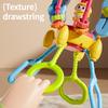 Jouet sensoriel à tirer sur cordon Montessori Bébé Silicone Dentition Éducatif Précoce Jeu d'activité de préhension Développement 6-12 Mois 1-3 Ans