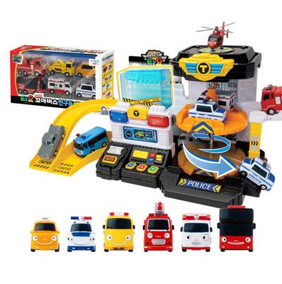 Rescue Tayo SOS-Versandzentrum + Tayo Friends Minicar-Set mit 6 Stück, koreanisches Spielzeug