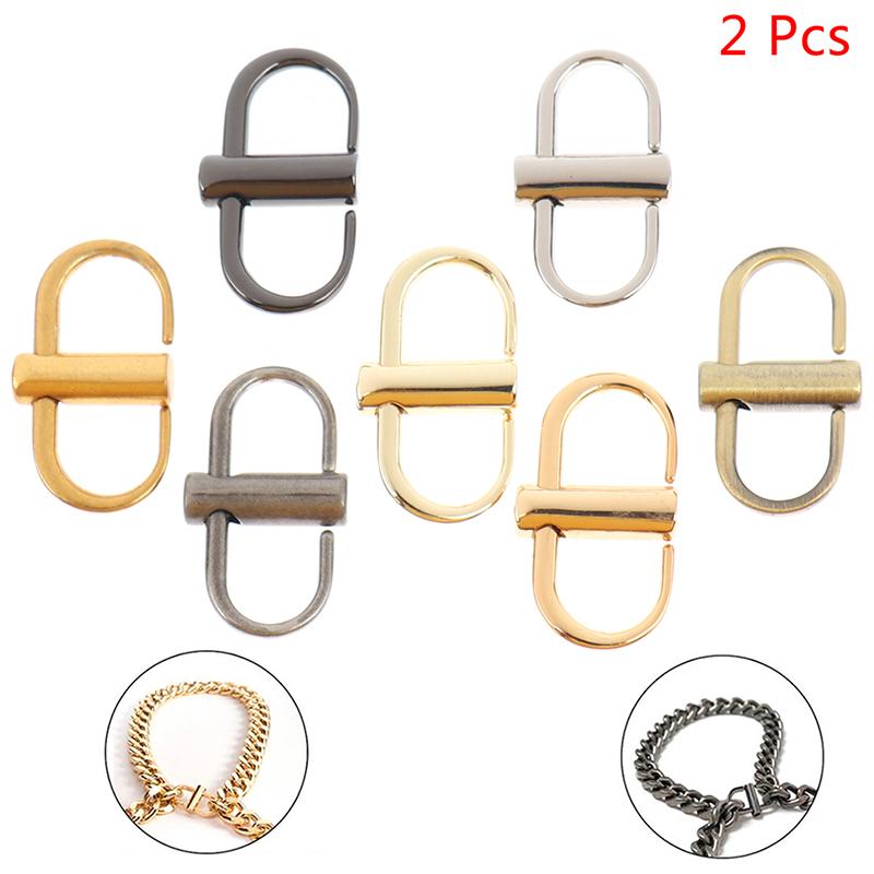 2X Adjustable Metal Buckle Clip Handbag Chain Strap Length Shorten Bag Accessory