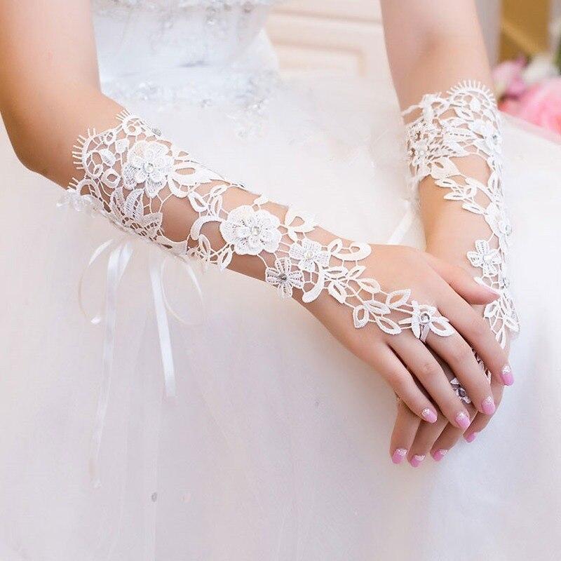 1 Paar Sexy Spitze Fingerlose Fischernetz-Fäustlinge für Damen Hochzeitsfeier Spitze Lange Handschuhe Geschenke