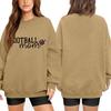 Unisex Pullover Sweatshirt for Men Women, Lightweight Long Sleeve Neck Printed Casual Top