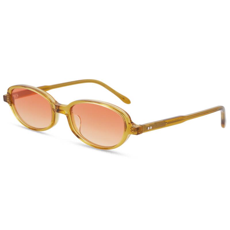 High quality Polygon Oval Acetate Sunglasses Women Retro Literary Fashion Designer Eyeglasses UV400 Outdoor Men SUN GLASSES