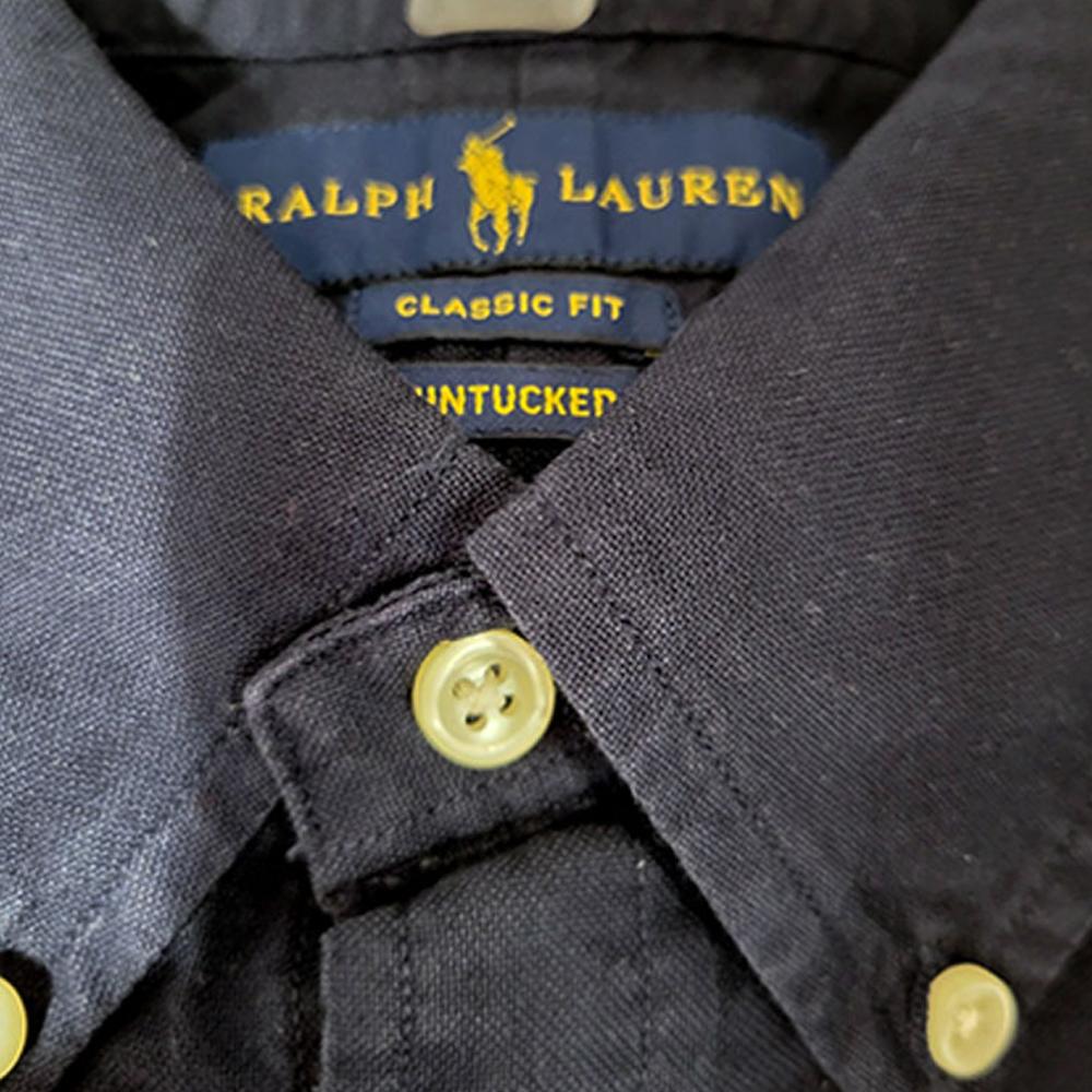 Polo Ralph Lauren Ss23 Solid Color Logo Embroidered Single-Breasted Shirt Men Shirts Navy-Blue 710802650-001