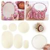 6pcs Basket Wood Bottom DIY Craft Oval Round Wood Pieces Weaving Supplies Pre-Drilled Holes Beginners Crochet Knit DIY Projects