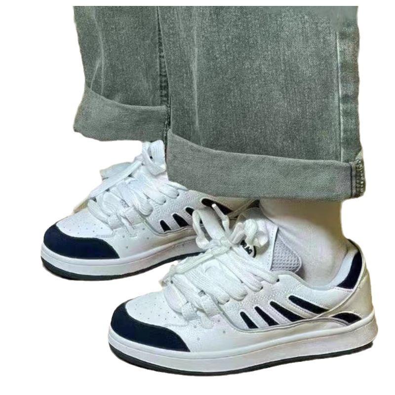 Bread shoes original niche white blue red low-top board shoes men's and women's retro casual shoes tide