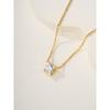 Bullhead 1CT Necklace Women's Light Luxury Simple Single Diamond Design Zircon Clavicle Chain