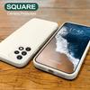 Square Original Liquid Silicone Case For Samsung Galaxy S23 S24 S22 S21 Ultra Plus FE A33 A53 A73 A34 A54 A52 A52S Full Cover