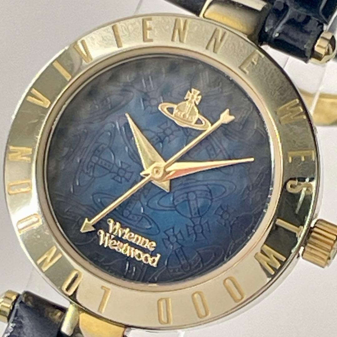 Used Vivienne Westwood watch navy gold YA0007