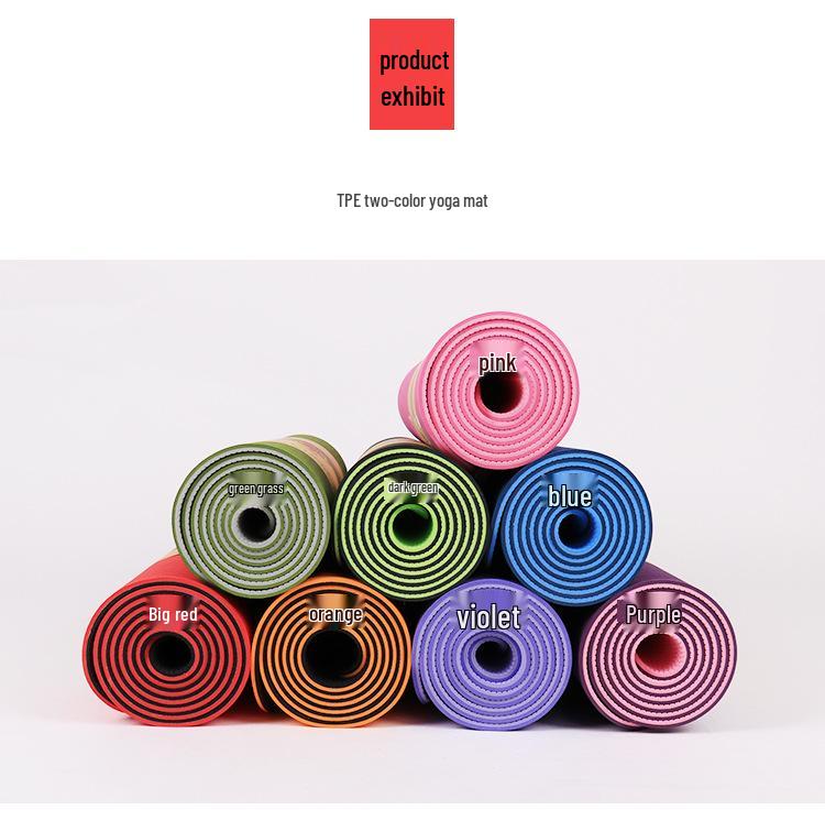Yoga Mat with Soundproofing, Non-Slip Sports Floor Mat for Indoor Use, Includes Posture Guidance, Ideal for Jump Rope and Other Exercises