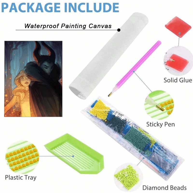 Disney Diamond Painting Kit Maleficent Aurora 5D Diamond Art Home Decor Creative Handmade Gift
