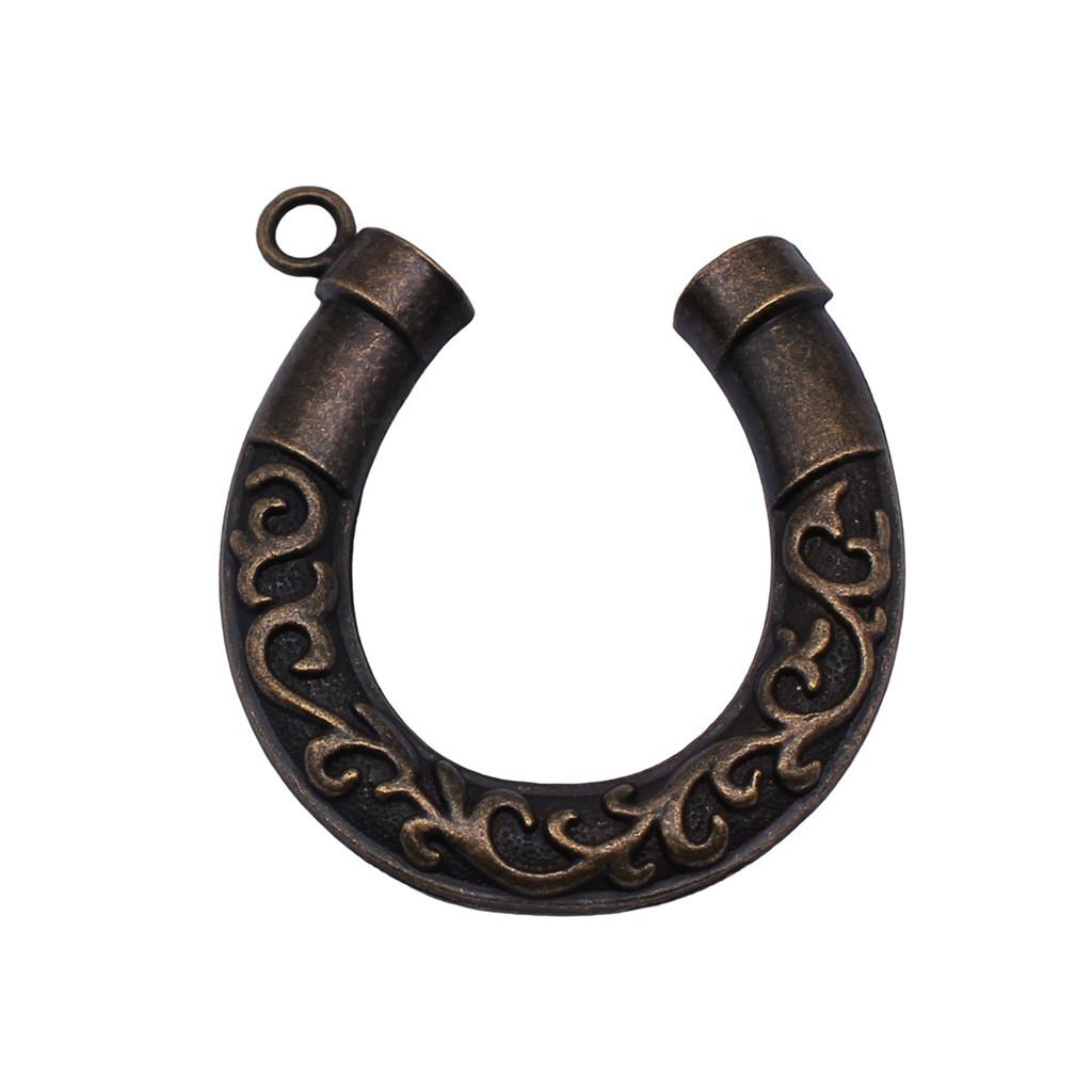 Vintage Horseshoe Charms Alloy Metal Pendants For DIY Jewelry Lucky Themed Accessories