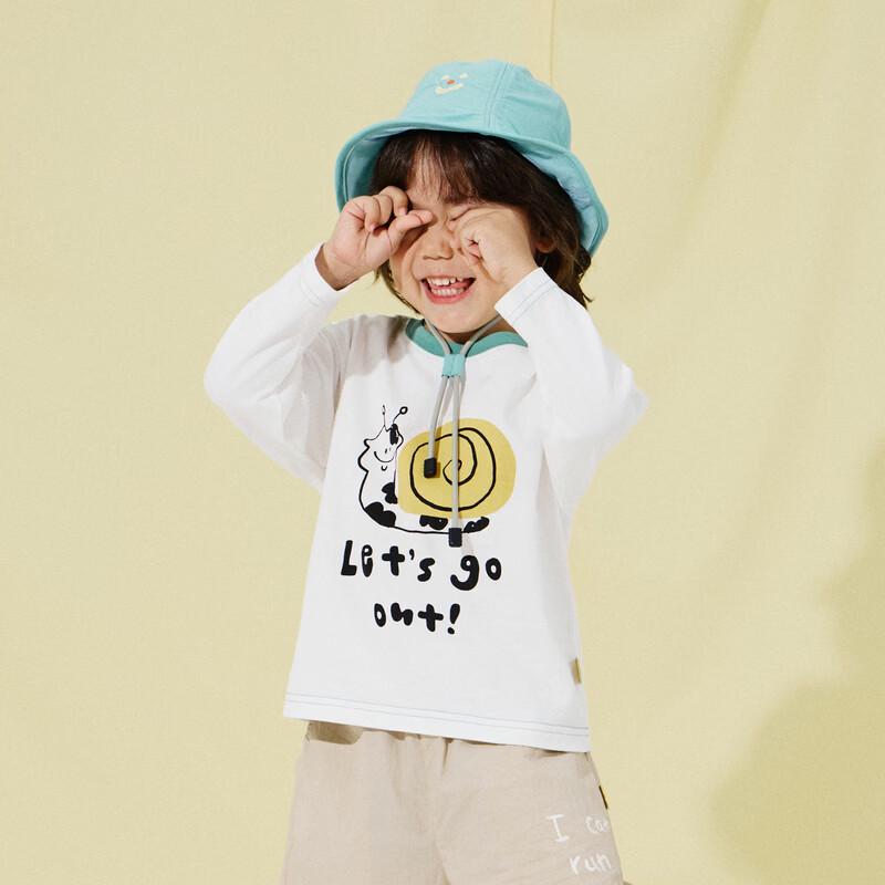 Papa Crawl Kids' Animal Print Long Sleeve Cotton T-Shirt