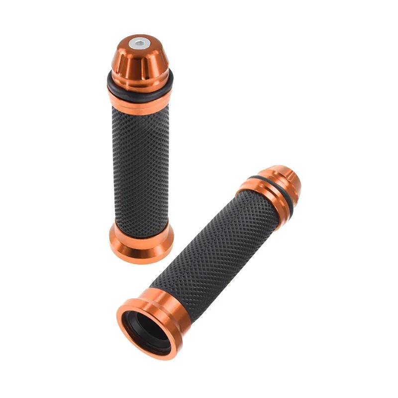 2Pcs 7Inch 8 Inch Motorcycle CNC Aluminum Rubber Gel Hand Grips For 22mm Handlebar Sport Bike Motorcycle Accessories Free Ship