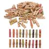 100Pcs Painted Wood Clothespin Fashion Unique Design Durable Detachable Painted Wooden Clip