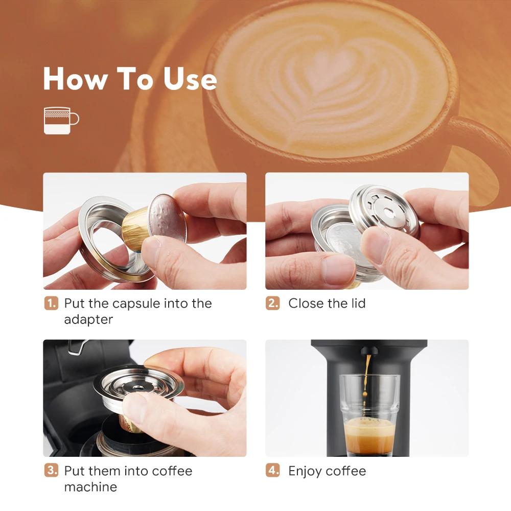 For Vertuo Pop Vertuoline  Next Reusable Coffee Capsule Adapter Nespresso Converts to Vertuoline Pods Accessories iCafilas
