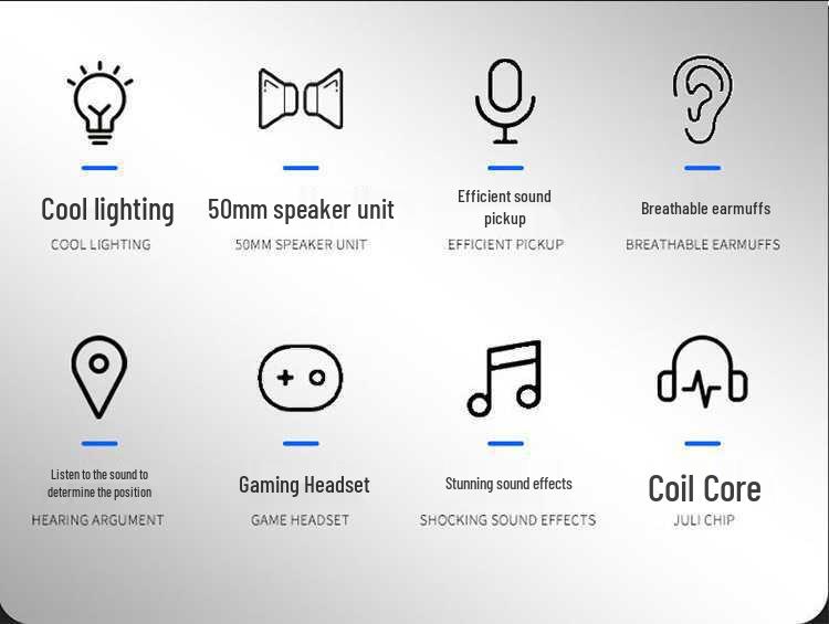 Dual-Mode 2.4G Wireless Gaming Headset with Bluetooth and Mic